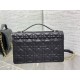 Replica Dior Miss Dior Top Handle Bag Black Cannage Lambskin