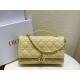 Replica Dior Miss Dior Top Handle Bag Pastel Yellow Cannage Lambskin