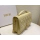 Replica Dior Miss Dior Top Handle Bag Pastel Yellow Cannage Lambskin
