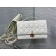 Replica Dior Miss Dior Top Handle Bag White Cannage Lambskin