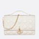 Replica Dior Miss Dior Top Handle Bag White Cannage Lambskin