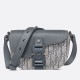 Replica Dior Mini Saddle Messenger Bag Grey Oblique Jacquard and Calfskin