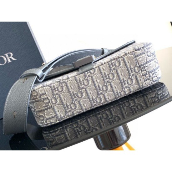 Fake Dior Small Saddle Messenger Bag Grey Oblique Jacquard and Calfskin Replica Replica Dior Small Saddle Messenger Bag Grey Oblique Jacquard and Calfskin