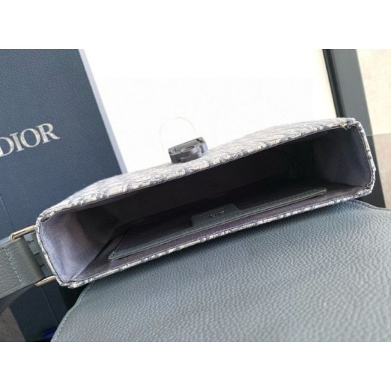 Fake Dior Small Saddle Messenger Bag Grey Oblique Jacquard and Calfskin Replica Replica Dior Small Saddle Messenger Bag Grey Oblique Jacquard and Calfskin