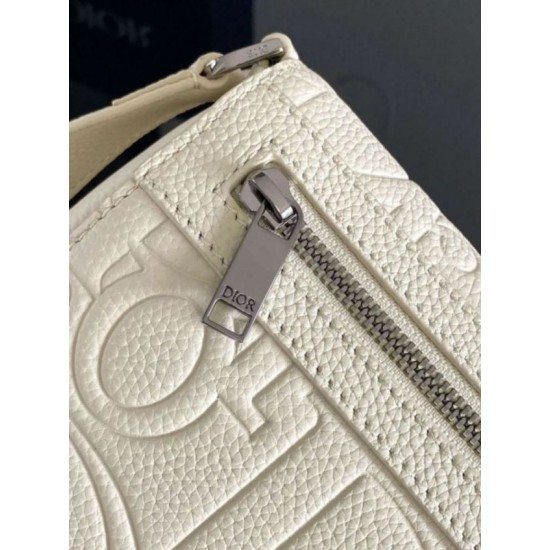 Replica Dior Men's Messenger Bag with Flap Beige Gravity Leather