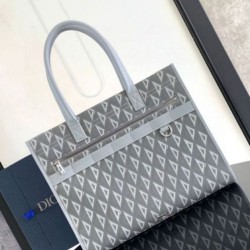 Replica Dior Safari Tote Bag Grey CD Diamond