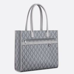 Replica Dior Safari Tote Bag Grey CD Diamond