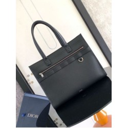 Replica Dior Safari Tote Bag Black Grained Calfskin