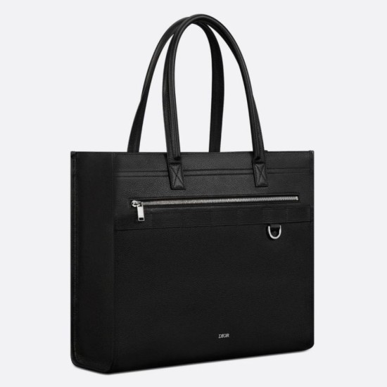 Replica Dior Safari Tote Bag Black Grained Calfskin