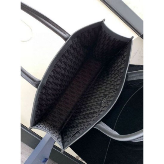 Replica Dior Safari Tote Bag Black Grained Calfskin