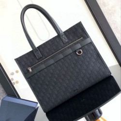 Fake Dior Safari Tote Bag Black Dior Oblique Jacquard Replica