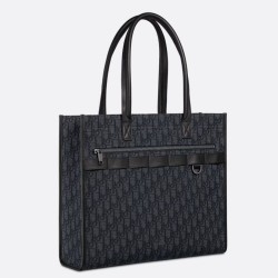 Fake Dior Safari Tote Bag Black Dior Oblique Jacquard Replica