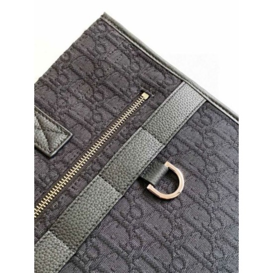 Fake Dior Safari Tote Bag Black Dior Oblique Jacquard Replica