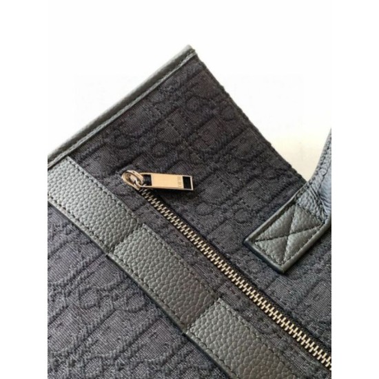 Fake Dior Safari Tote Bag Black Dior Oblique Jacquard Replica