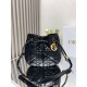 Replica Dior Nolita Medium Bag Black Macrocannage Lambskin