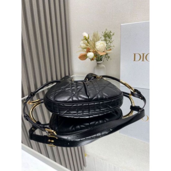 Replica Dior Nolita Medium Bag Black Macrocannage Lambskin