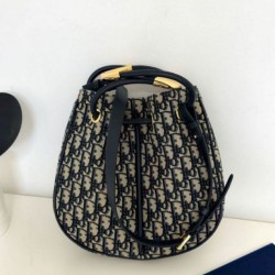 Fake Dior Nolita Medium Bag Blue Dior Oblique Jacquard Replica