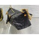 Replica Dior Diorstar Hobo Bag with Chain Black Crinkled Calfskin