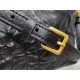 Replica Dior Diorstar Hobo Bag with Chain Black Crinkled Calfskin