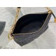 Replica Dior Diorstar Hobo Bag with Chain Black Crinkled Calfskin