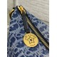 Replica Dior Diorstar Hobo Bag with Chain Blue Denim Oblique Jacquard