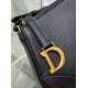 Replica Dior Saddle Rodeo Pouch Black Goatskin
