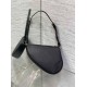 Replica Dior Saddle Rodeo Pouch Black Goatskin