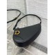 Replica Dior Saddle Rodeo Pouch Black Goatskin