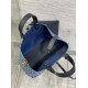 Fake Dior Toujours Medium Bag Blue Denim Oblique Jacquard Replica