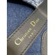 Fake Dior Toujours Medium Bag Blue Denim Oblique Jacquard Replica