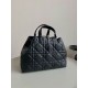 Replica Dior Toujours Large Bag Black Macrocannage Calfskin