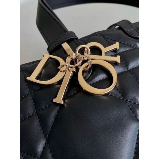Replica Dior Toujours Large Bag Black Macrocannage Calfskin