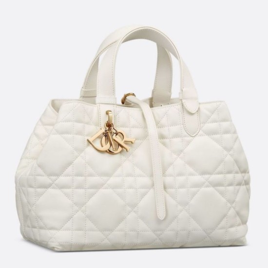 Replica Dior Toujours Large Bag White Macrocannage Calfskin