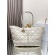 Replica Dior Toujours Large Bag White Macrocannage Calfskin