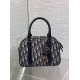 Replica Dior D-Vibe Bowling Medium Bag Blue Oblique Jacquard