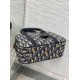 Replica Dior D-Vibe Bowling Medium Bag Blue Oblique Jacquard