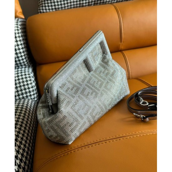 Fake Fendi First Small Bag 8BP129 Silver Replica
