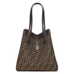 Fake Fendi Origami Medium Bag 8BH414 Dark Coffee Replica