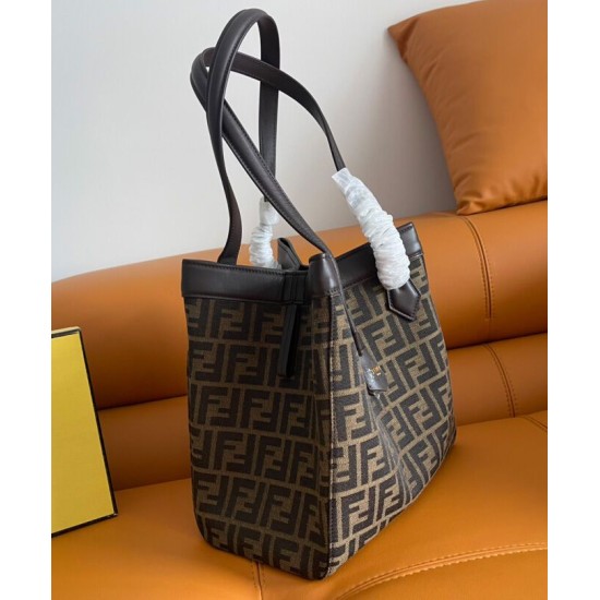 Fake Fendi Origami Medium Bag 8BH414 Dark Coffee Replica