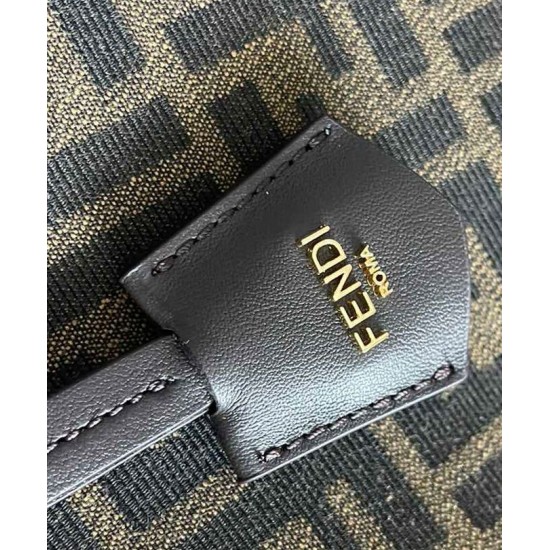 Fake Fendi Origami Medium Bag 8BH414 Dark Coffee Replica
