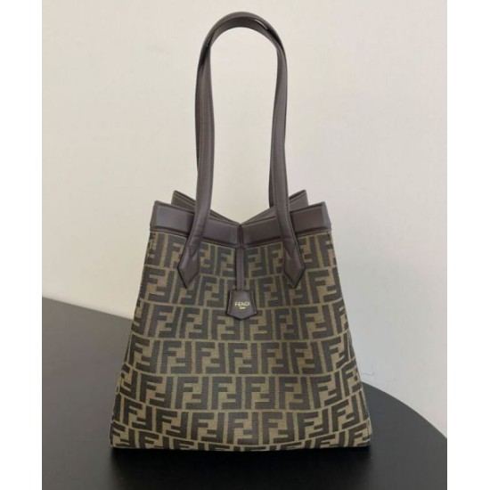 Replica Fendi Origami Large 8BH415 Bag Dark Coffee