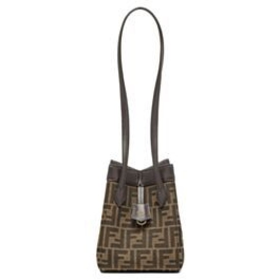Fake Fendi Origami Mini 8BS083 Dark Coffee Replica