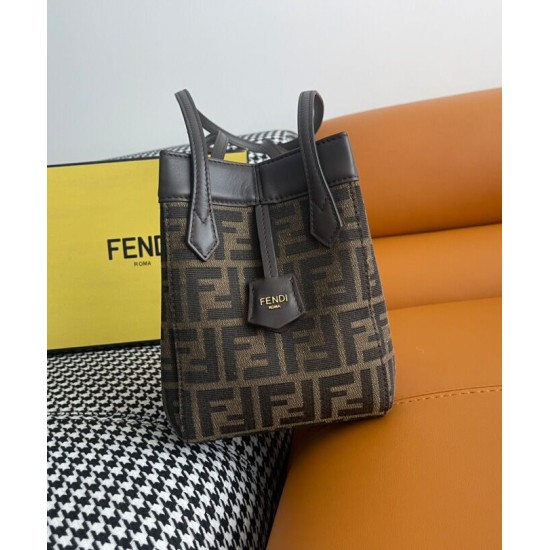Fake Fendi Origami Mini 8BS083 Dark Coffee Replica