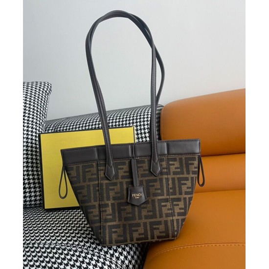 Fake Fendi Origami Mini 8BS083 Dark Coffee Replica