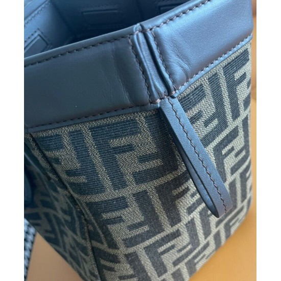 Fake Fendi Origami Mini 8BS083 Dark Coffee Replica
