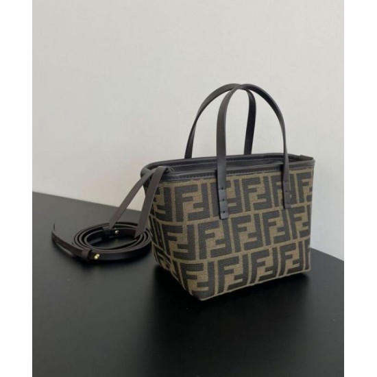 Fake Fendi Mini Roll 8BS096 Dark Coffee Replica
