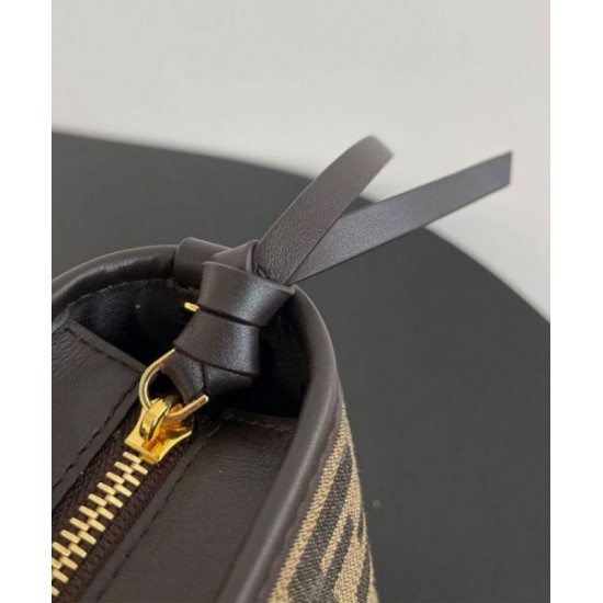 Fake Fendi Mini Roll 8BS096 Dark Coffee Replica