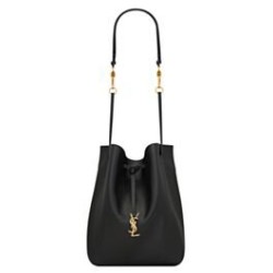 Replica YSL Saint Laurent Paris Vii Pochon In Lambskin Black