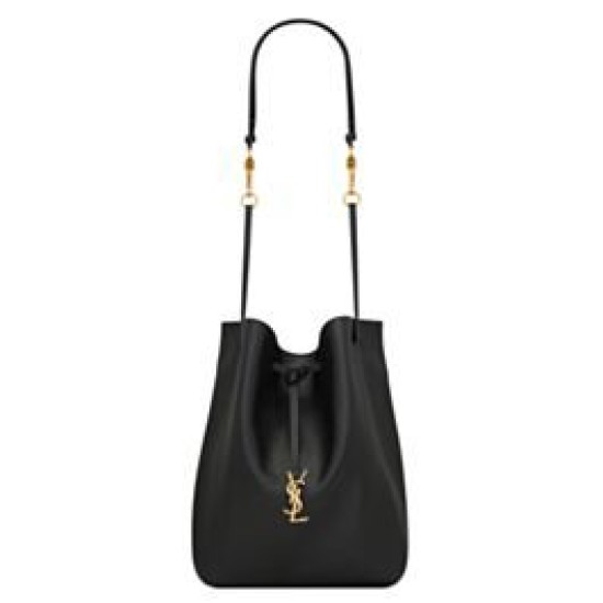 Replica YSL Saint Laurent Paris Vii Pochon In Lambskin Black