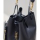 Replica YSL Saint Laurent Paris Vii Pochon In Lambskin Black